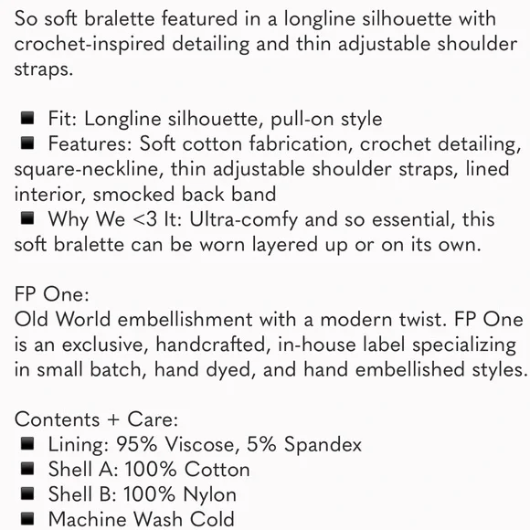 FREE PEOPLE ONE LYRA BRALETTE IN IVORY - Picture 4 of 4